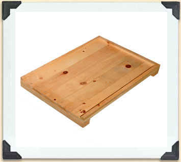 The bottom board provides a solid foundation on which to stack the hive boxes. 